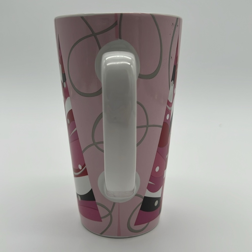 Starbucks Coffee 2004 Pink Holiday Christmas Tree Tall Ceramic Mug Cup - Picture 7 of 11